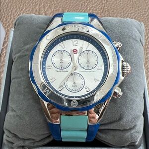 Michelle Sports Blue and Silver Women’s Chronograph Watch